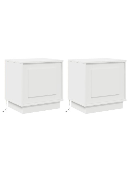 ÖÖKAPP LED-VALGUSTITEGA 2 TK VALGE 44X34,5X45 CM