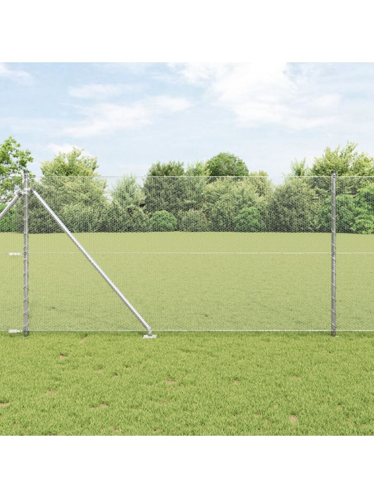 KUUSNURKNE AIAVÕRK 1X10 M GALVAANITUD TERAS, AIAPOSTID KOOS NURGAGA 7 TK Ø32 MM 120 CM GALVAANITUD TERAS