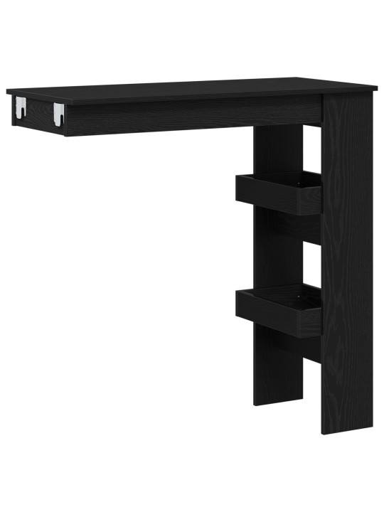SEINA BAARILAUD - MUST TAMM - 102X55X103.5 CM - VALMISTATUD INSENERIPUIDUST
