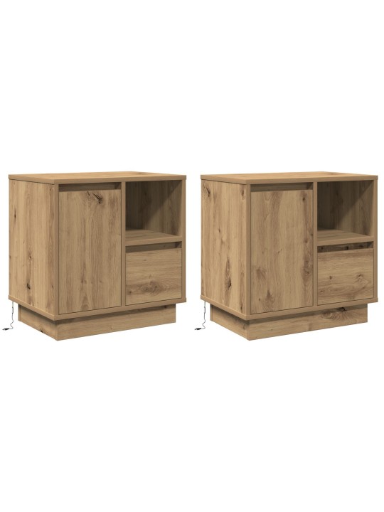 ÖÖKAPPIDEGA LED VALGUSTUS 2 TK ARTISAN TAMM 50X34,5X50 CM