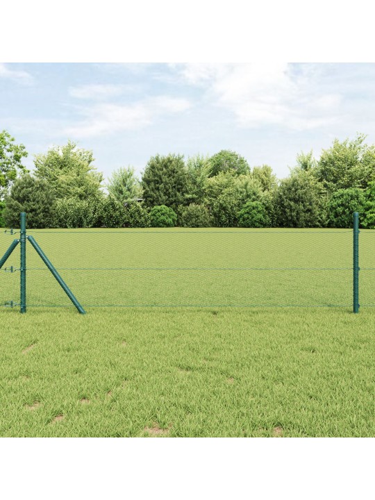 HEKIPUUR ROHELINE 0.8X25 M TERAS, PIIRDE POSTID 13 TK ROHELINE Ø32 MM 120 CM GALVANISEERITUD TERAS