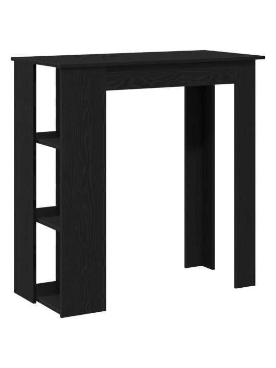 BAARILAUD KOOS RIIULIGA - MUST TAMME, 102X50X103.5 CM, VALMISTATUD TÖÖTLEMISEL KASUTATAVAST PUIDUST