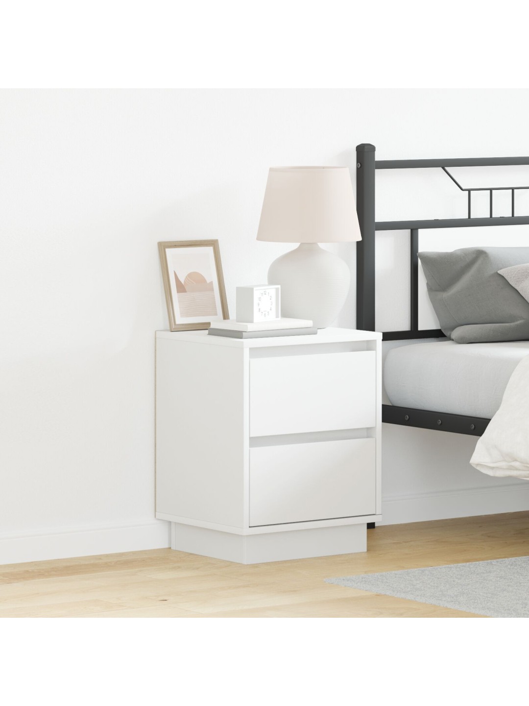 ÖÖKAPPIDEGA LED VALGUSTID 2 TK VALGE 39X34.5X50 CM