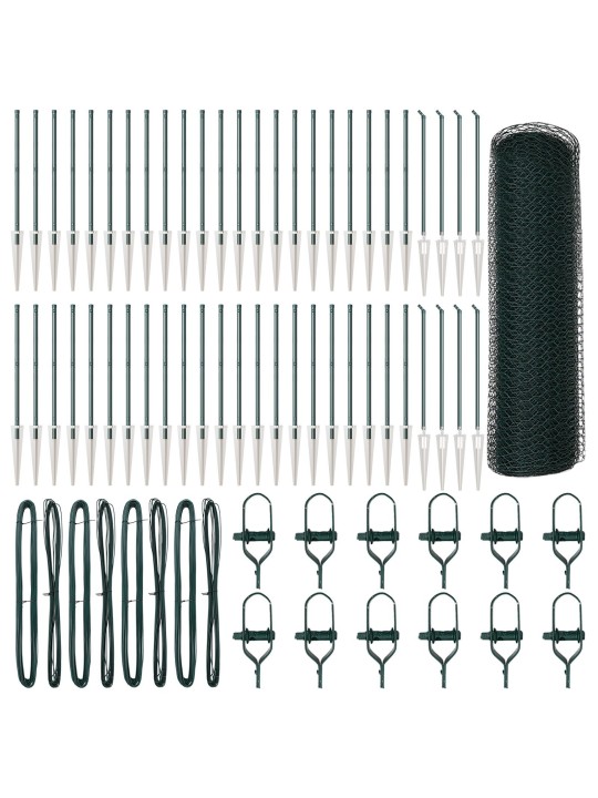 KUUSNURKNE AED ROHELINE 0.5X100 M TERAS, AIA POSTIDE TORKED 13 TK Ø32 MM 80 CM GALVANISEERITUD TERAS