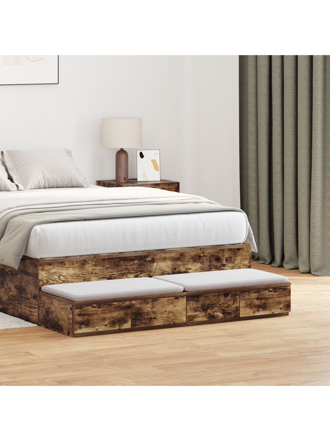 VOODI SAHTLID SUITSETATUD TAMME 120X36,5X16,5 CM TEHISPUUST