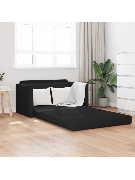 PÕRANDADIIVANVOODI 2-IN-1 MUST 124X71X78 CM KANGAS
