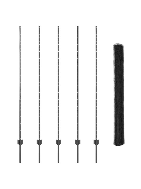 AIA POSTID 10 TK U-KANAL HALL 160 CM TERAS, KUUETEISTKÜMNE AED HALL 1,6X10 M TERAS