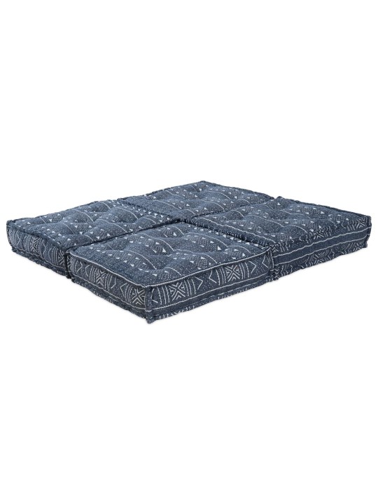 2-ISTE MODULAARNE POUF DIIVAN, MUUDETAV INDIGO KANGAGA