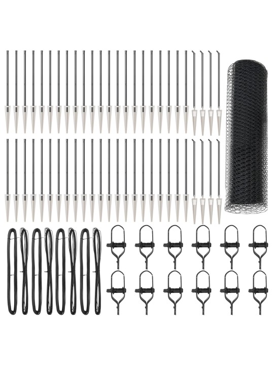 KUUSNURKNE AED HALL 1X100 M TERASEST, AIA POSTID ÜHE SPIKIGA 13 TK Ø32 MM 120 CM GALVANISEERITUD TERAS
