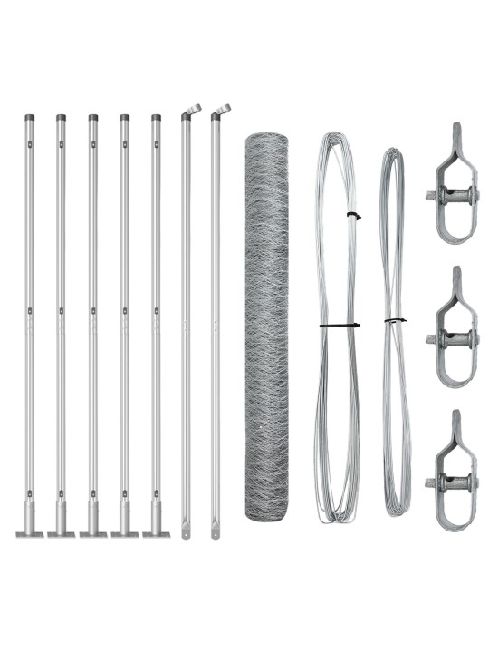 KUUSNURKNE AED 0.8X10 M TSINGITUD TERAS, AED POSTID KOOS ALUSPLAATIDEGA 7 TK Ø32MM 90CM TSINGITUD TERAS