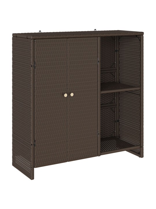 SÄILITUSKAPP PRUUN 100X36X102 CM RATTAST