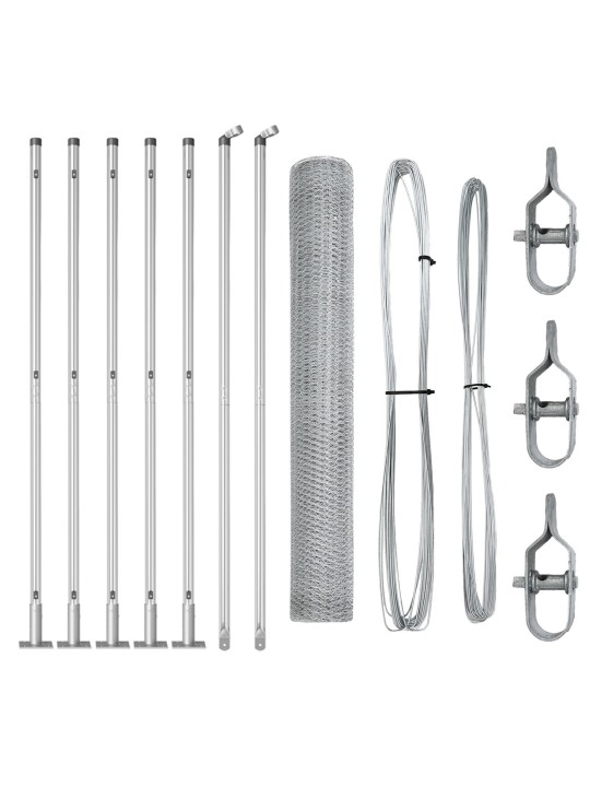 HEKIPINK 1X10 M KUUMTÖÖDELDUD TERAS, AIAPOSTID ALUSPINKIDEGA 7 TK Ø32MM 110CM KUUMTÖÖDELDUD TERAS