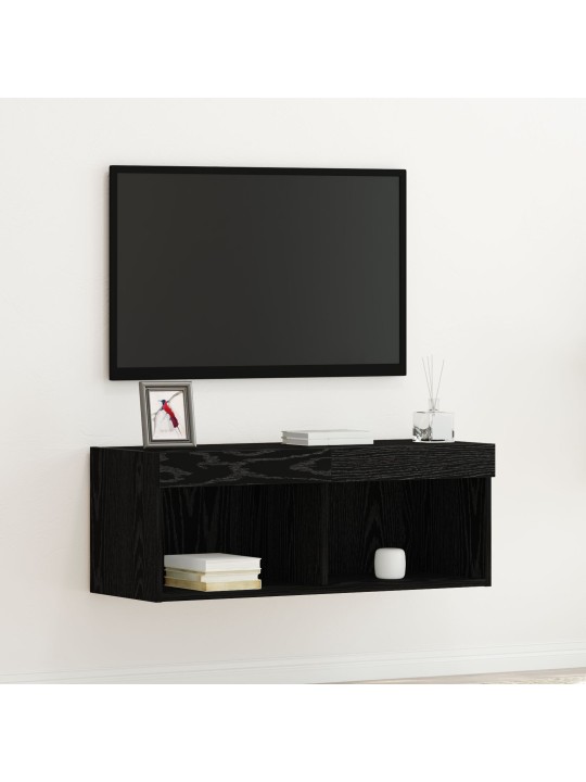TV SEINALEHT LED VALGUSTEGA MUST PUIT 80X30X30 CM