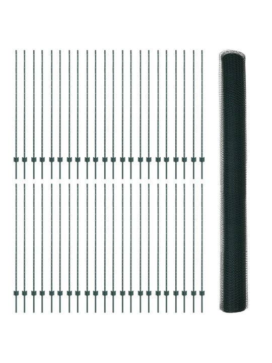 AIA POSTE 11 TK U-KANALI ROHELINE 150 CM TERAS, KUUSNURKNE PIIRE ROHELINE 1.5X100 M TERAS
