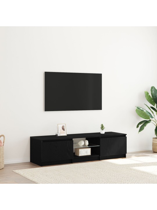 TV KAPP LED VALGUSTITEGA MUSTAST TAMME 140X40X35,5 CM SÖÖDAV PUIT