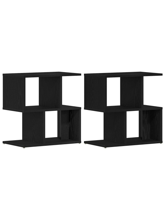 ÖÖKAPP 2 TK MUST TAMME 50X30X51,5 CM TÖÖDELDUD PUIT
