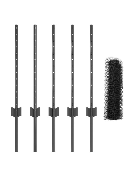 AEDADE POSTID 5 TK U-KANAL HALL 60 CM TERAS, KUUSNURGA PIIRE HALL 0.6X10 M TERAS