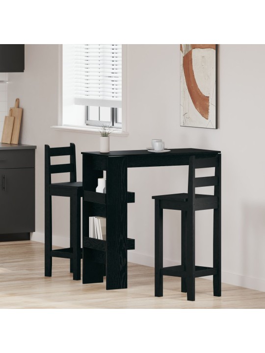 SEINA BAARILAUD - MUST TAMM - 102X55X103.5 CM - VALMISTATUD INSENERIPUIDUST