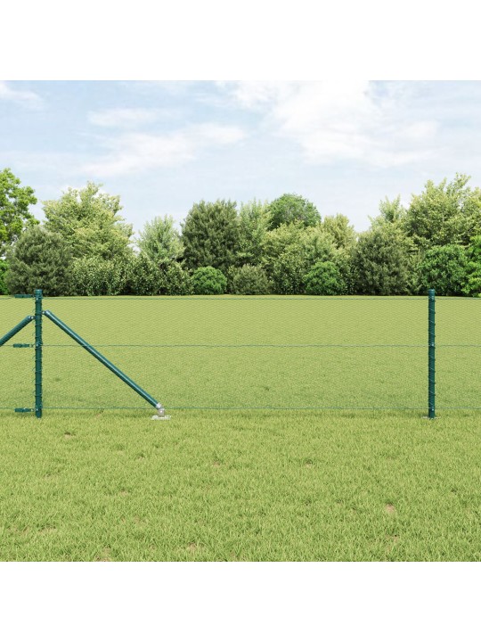 KUUSNURKNE AED ROHELINE 0.8X25 M TERAS, AIAPOSTID SPIKE'IGA 13 TK Ø32 MM 100 CM GALVANISEERITUD TERAS