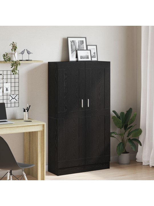 RAAMATUKAPID 2 TK MUST TAMM 165X30,5X150 CM TÖÖDELDUD PUIT