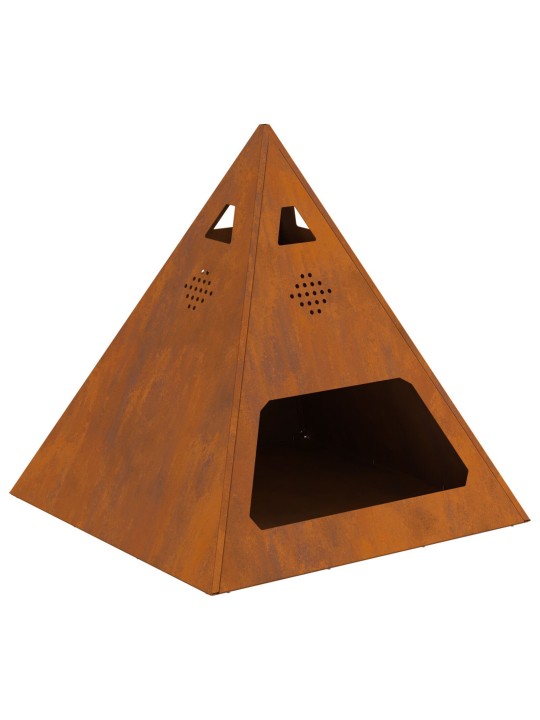 TULEKAHJU PIT PÜRAMIID 50X50X51 CM ILMASTIKUTEHINGUST TERAS