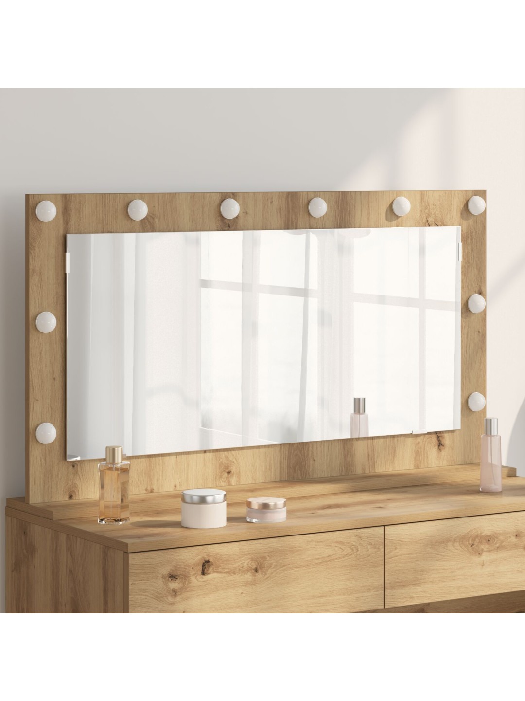 PEEGEL KÄSITÖÖNE TAMM PUIT JA KLAAS 100 X 55 CM RISTKÜLIKULINE