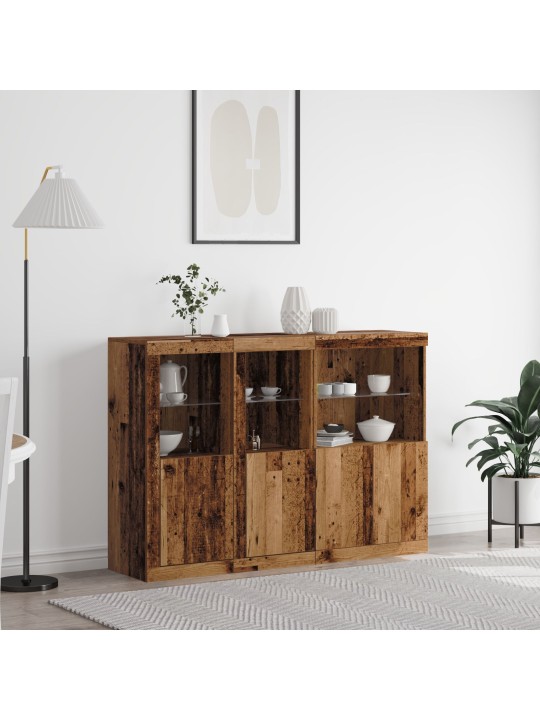 SIDEBOARD WITH LED LIGHTS TAASTATUD PUIT 142.5X37X100 CM TÖÖDELDUD PUIT