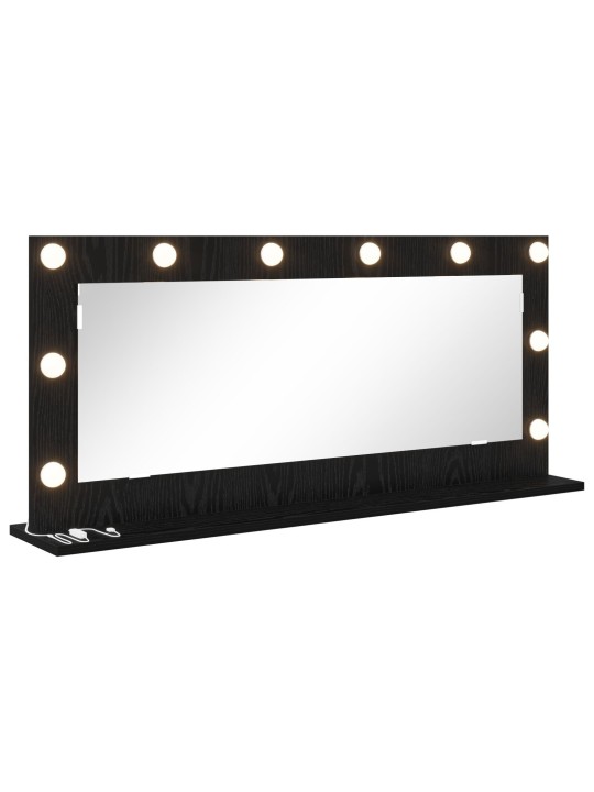 VANITY MIRROR WITH LED LIGHTS MUST OAK 100X45X18 CM