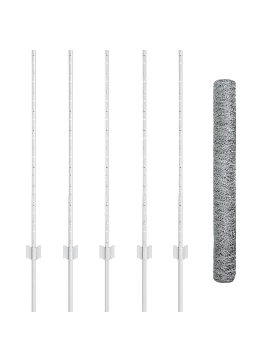 AIA POSTID 10 TK U-CHANNEL 100 CM GALVANISEERITUD TERAS, KUUSNURKNE AED 1X10 M GALVANISEERITUD TERAS