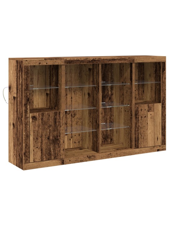 KÖÖGIKOMPLEKT LED VALGUSTUSEGA VANA PUIDUST 163X37X100 CM TÖÖDELDUD PUIDUST, KÖÖGIKOMPLEKT LED VALGUSTUSEGA VANA PUIDUST 41X37X100 CM