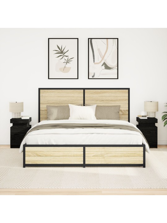 ÖÖKAPP LED-VALGUSTUSEGA 2 TK MUST ÕLIPUIDUST 35X39X55 CM