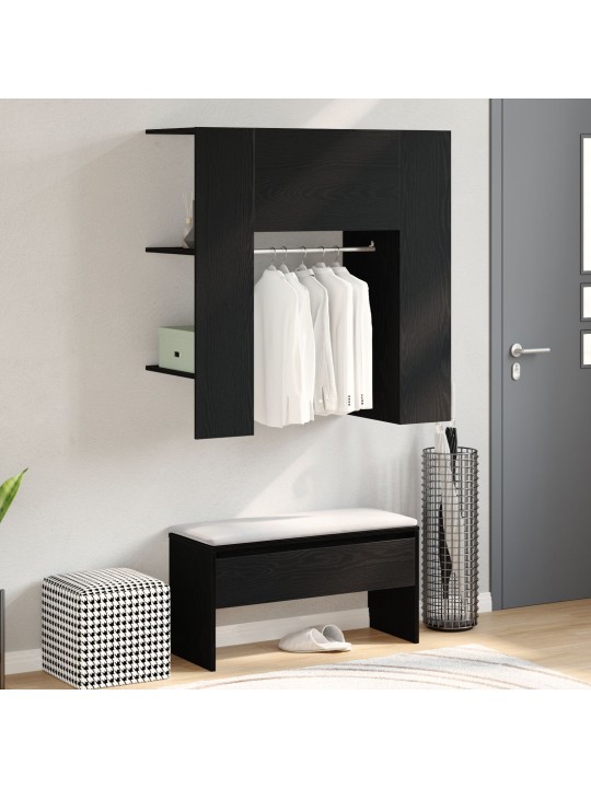 ESIKU KAPP MUST TAMME 97,5X37X99 CM TEHISPUIT