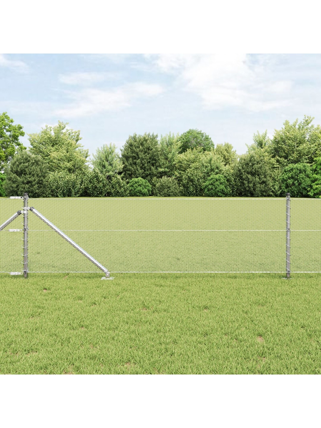 KUUSNURKNE AED 0.6X50 M TSINGITUD TERAS, AEDADE POSTID TERARIITEGA 13 TK Ø32 MM 80 CM TSINGITUD TERAS