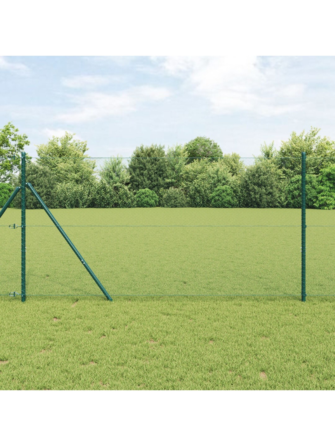 KUUSNURKNE AED ROHELINE 1.4X25 M TERAS, AED POSTS 13 TK ROHELINE Ø32 MM 190 CM GALVANISEERITUD TERAS