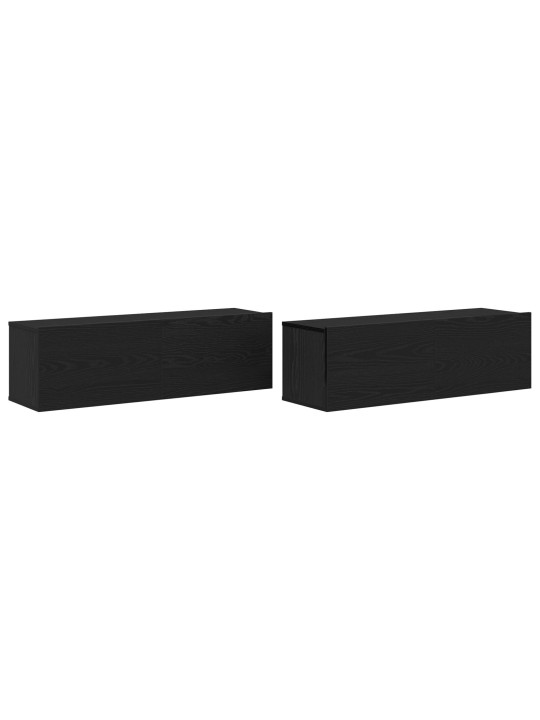 TV KAPI KOMPLEKT 2 TK MUST TAMME 100X30X30 CM TÖÖSTUSLIK PUIT