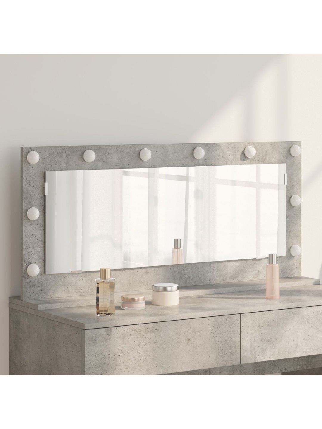 VANITY MIRROR WITH LED LIGHTS BETOONHALL 100X45X18 CM
