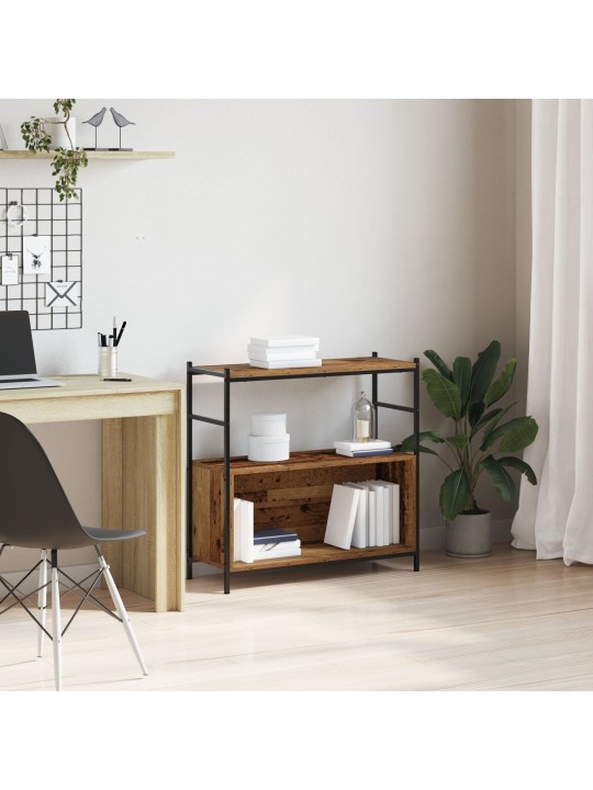 RAAMATUKAPP SUITSUTATUD TAMME 80X30X78,5 CM TÖÖDELDUD PUIT