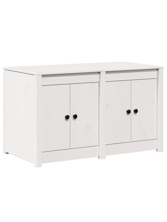 VÄLIKÖÖGI KAPP VALGE 106X55X64 CM SOLIIDNE MÄNNIPUIT