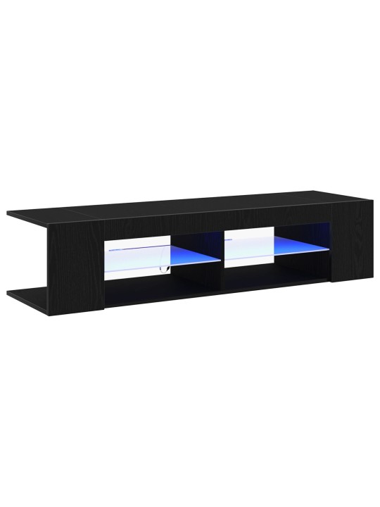 TV KAPP, LED VALGUSTUSEGA, MUST TAMME, 135X39X30CM, TEHISPUIT