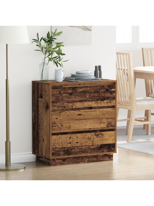 ÖÖKAPP KOOS LEDIGA VANA PUIT 71X34,5X75 CM TÖÖDELDUD PUIT