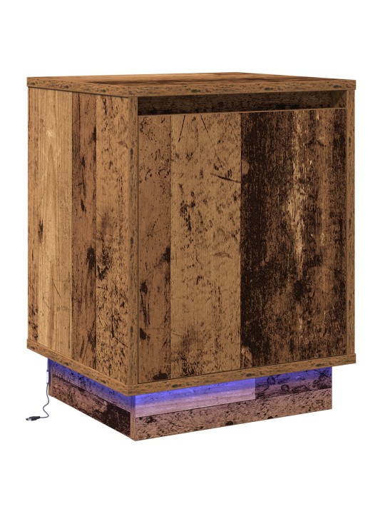 ÖÖKAPP KOOS LED VALGUSTUSEGA VANA PUIT 39X34.5X50 CM