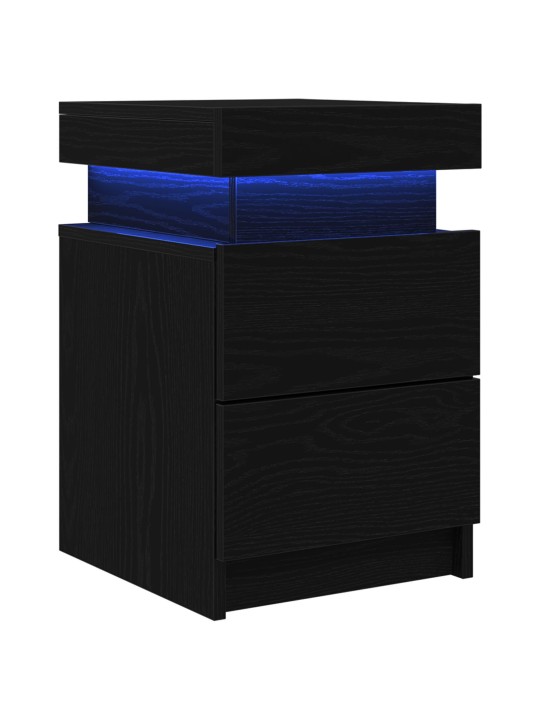 ÖÖKAPP LED-VALGUSTEGA MUST TAMME 35X39X55 CM
