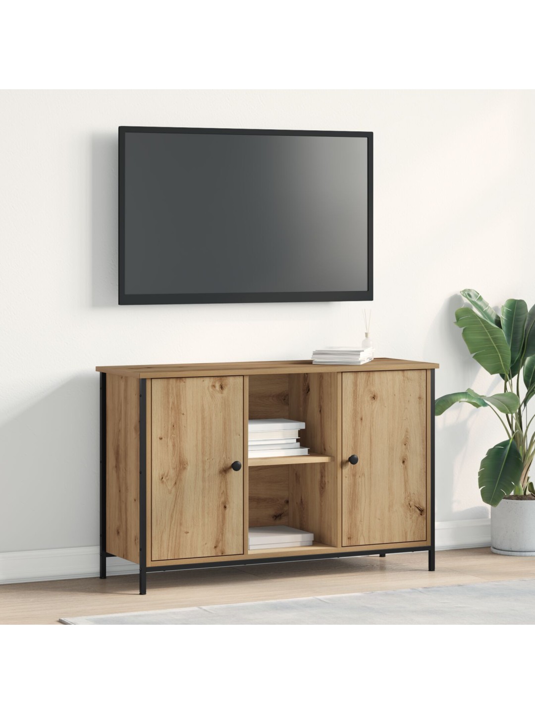 TV KAPP MUST TAMME 101X35X65 CM TÖÖDELDUD PUIT JA TERAS