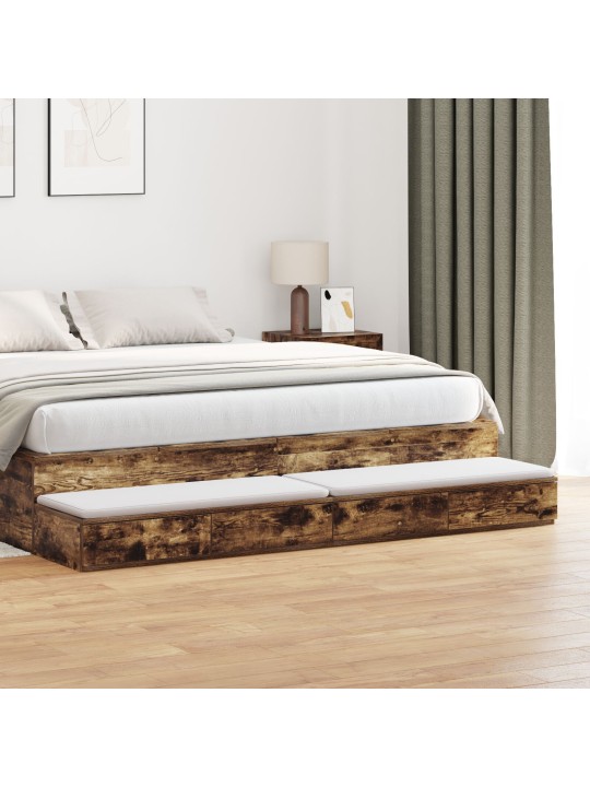 VOODI SAHTLID SUITSUTATUD TAMM 200X36,5X16,5 CM TÖÖDELDUD PUIT