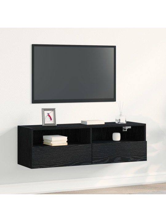 TV SEINAKAPP MUST OAK 100X30X30 CM TEHISPUIT