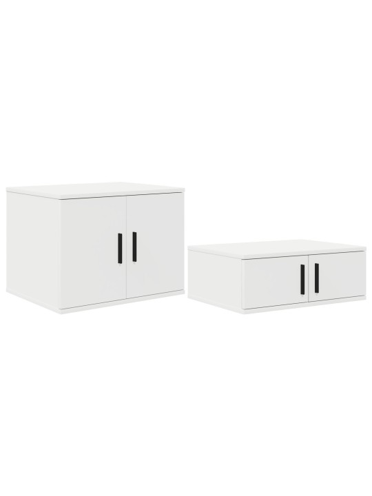 SÄILITUSKAPP VALGE 108X41X40 CM TÖÖDELDUD PUIT