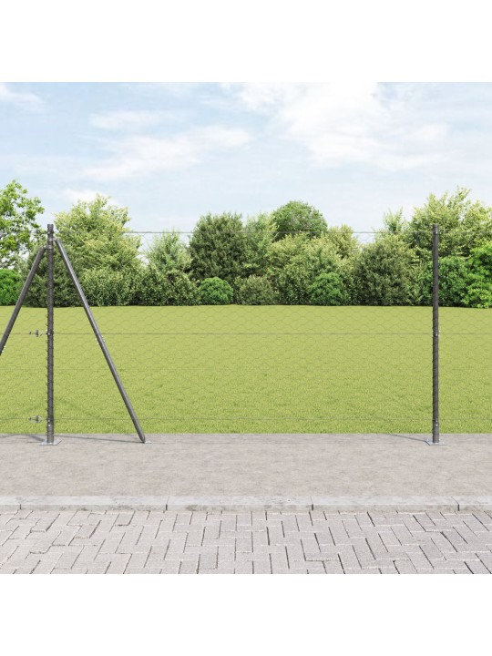 KUUSNURKNE AED HALL 1.2X50 M TERAS, AIA POSTID KOOS ALUSPINKADEGA 13 TK Ø32MM 68.5CM GALVANISEERITUD TERAS