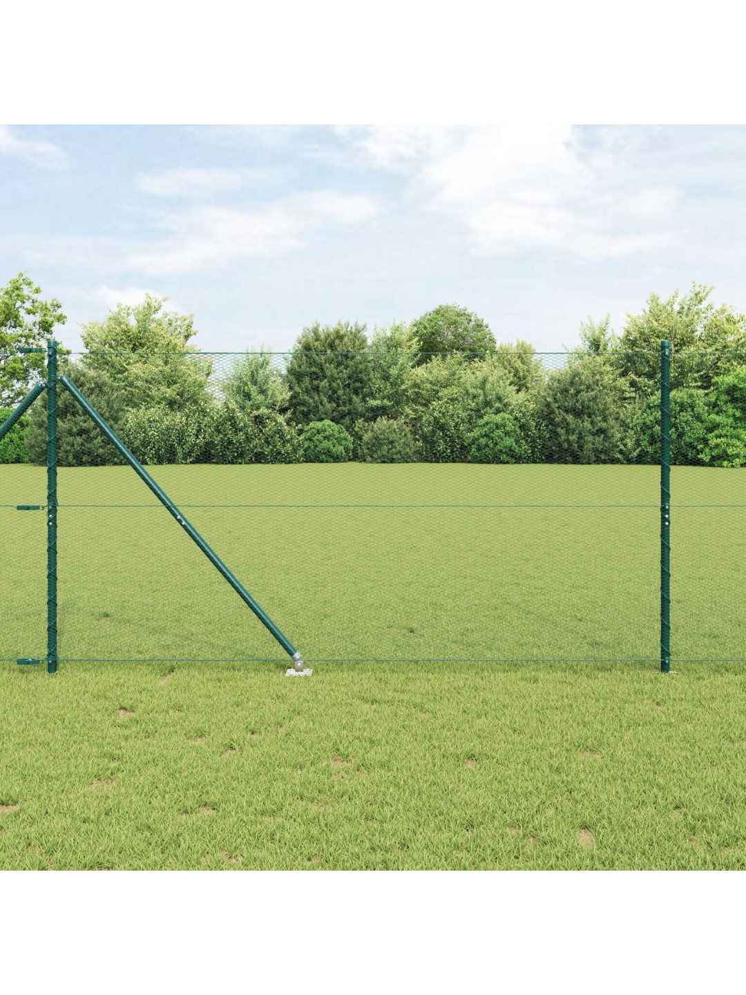 KUUTAKUNE AED ROHELINE 1.4X25 M TERAS, AIA POSTID KIILUDEGA 13 TK Ø32 MM 160 CM TSINKKATTEGA TERAS