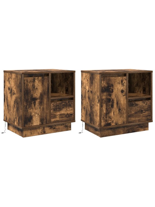 ÖÖKAPPIDEGA LED-VALGUS 2 TK SUITSUTATUD TAMM 50X34,5X50 CM