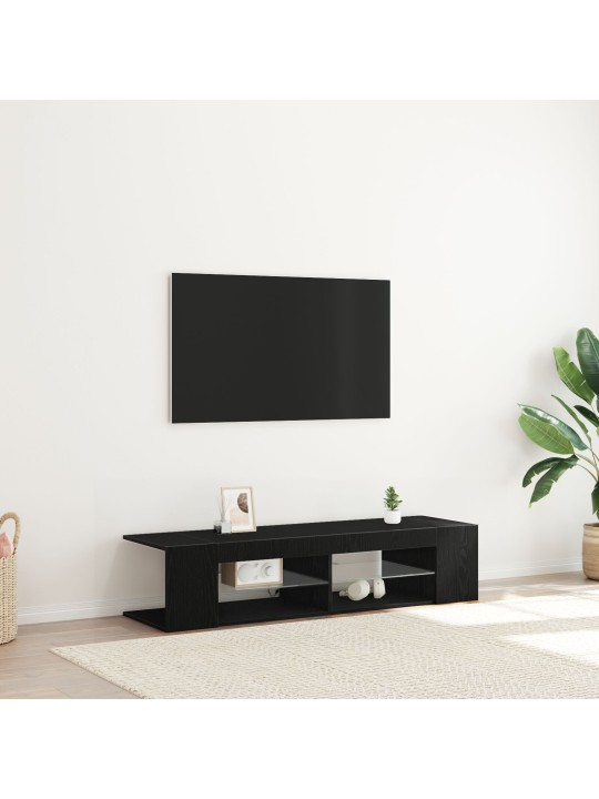 TV KAPP, LED VALGUSTUSEGA, MUST TAMME, 135X39X30CM, TEHISPUIT